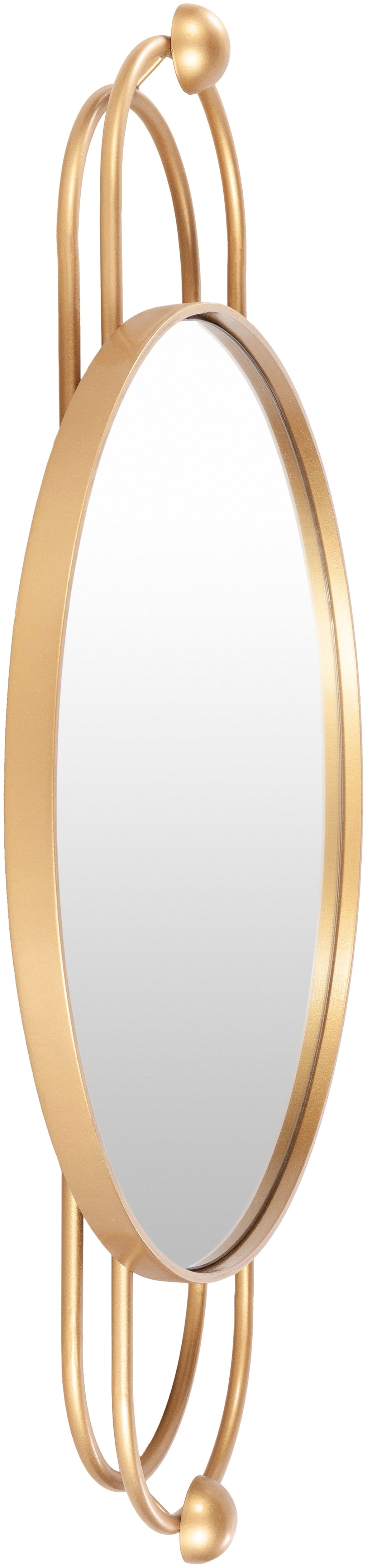 Caroline AOL-001 Round Mirror in Gold by Surya