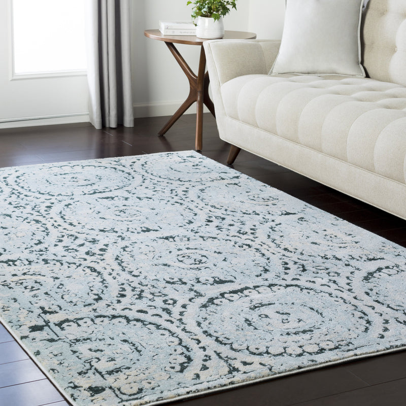 Asia Minor Rug in Blue & Gray