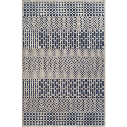 Aesop Rug in Dark Blue & Medium Gray