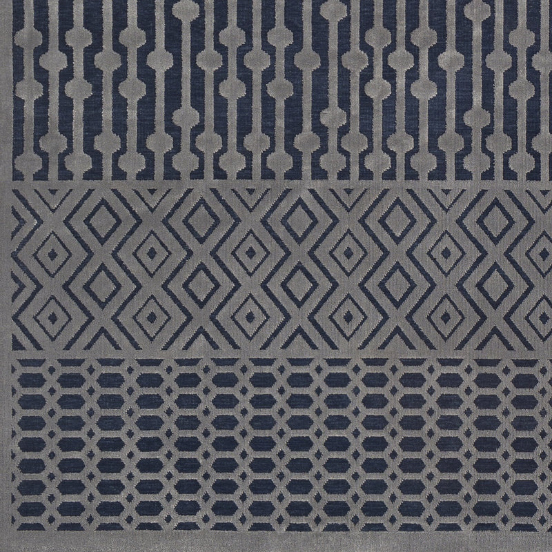 Aesop Rug in Dark Blue & Medium Gray