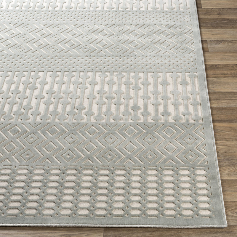 Aesop Rug in Medium Gray & Dark Blue