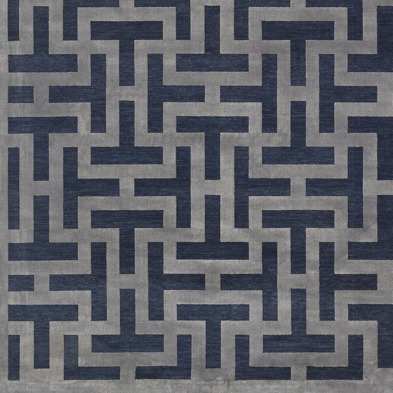 Aesop Rug in Dark Blue & Medium Gray