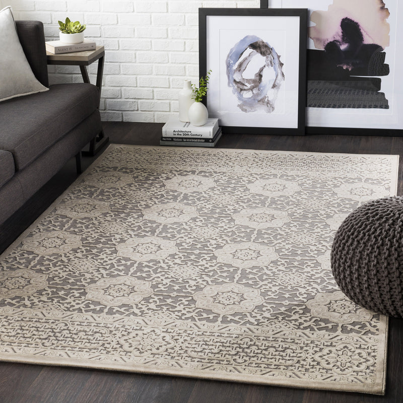 Aesop Rug in Light Gray & Beige