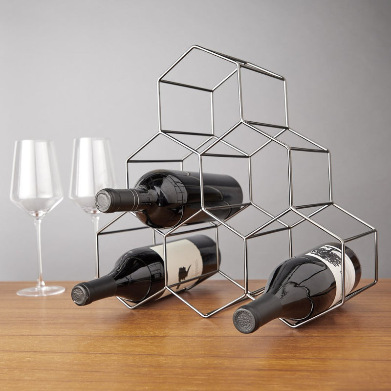 Geo Countertop Wine Rack, 6 Bottle