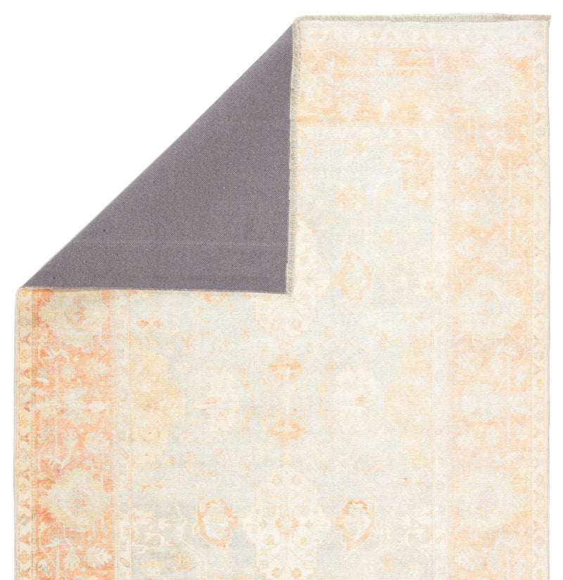 Patrin Oriental Orange & Light Gray Area Rug