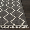 Berber Shag Rug in Charcoal & Beige