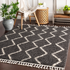 Berber Shag Rug in Charcoal & Beige