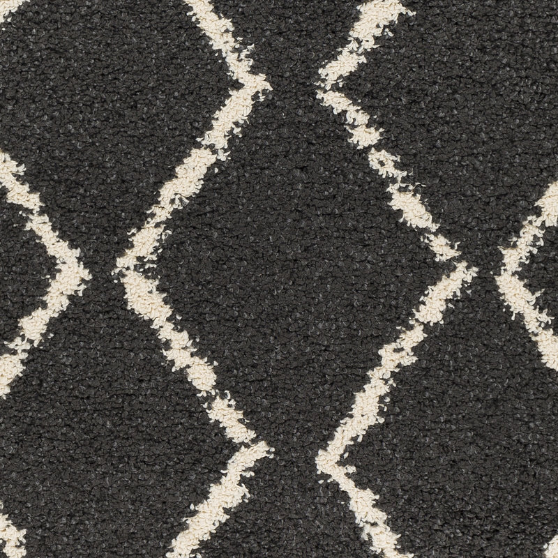 Berber Shag Rug in Charcoal & Beige