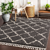 Berber Shag Rug in Charcoal & Beige