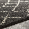 Berber Shag Rug in Charcoal & Beige