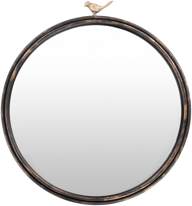 Birdsong Metal Black Mirror 2'2"H x 2'0"W Round