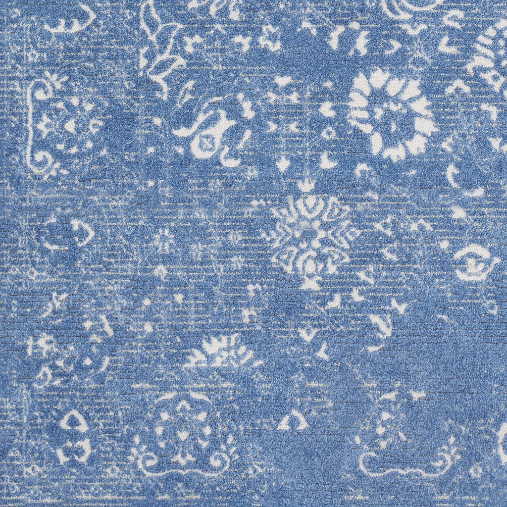 Bahar Rug in Bright Blue & Beige