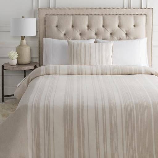 Baris Bedding Set in Taupe & Ivory