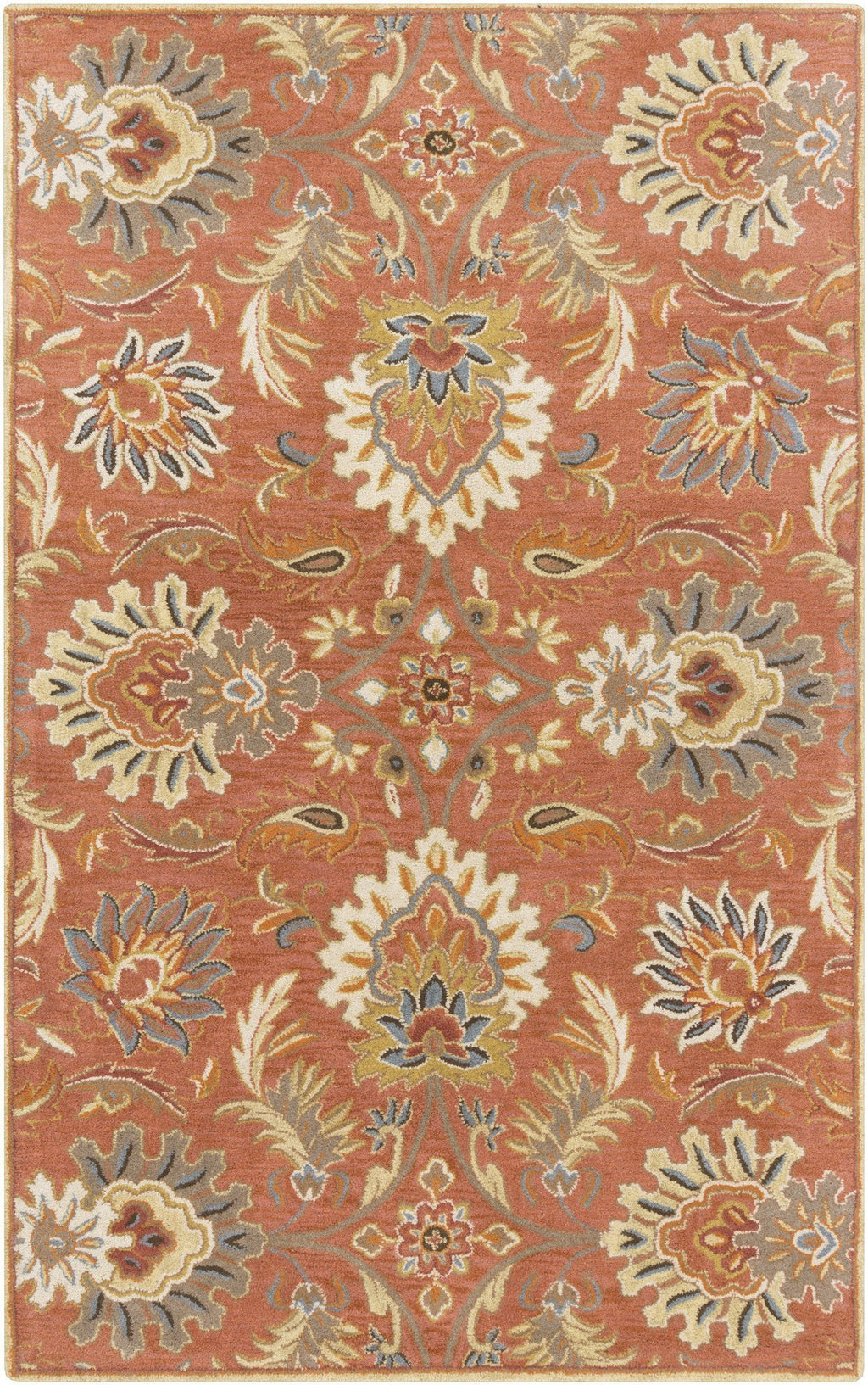 Caesar Rug in Rust & Burnt Orange