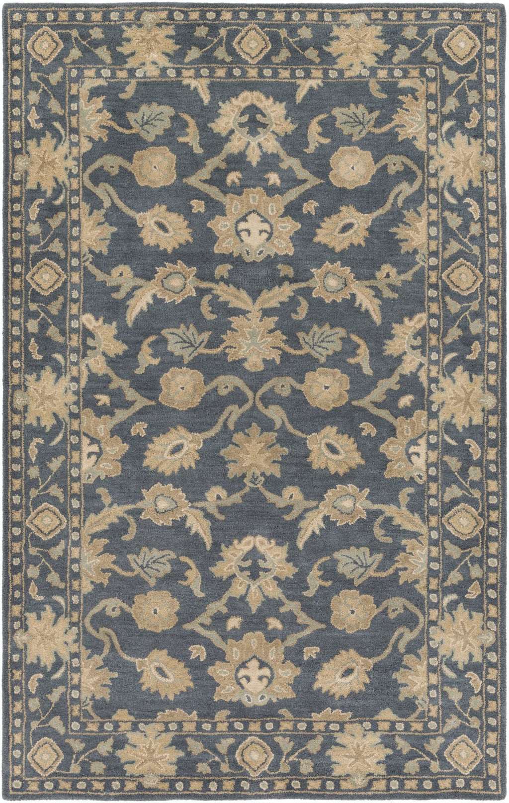 Caesar Rug in Black & Sea Foam design by Surya