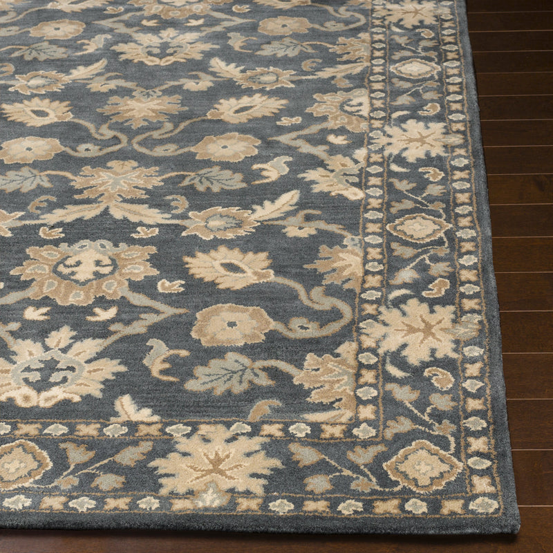 Caesar Rug in Black & Sea Foam design by Surya