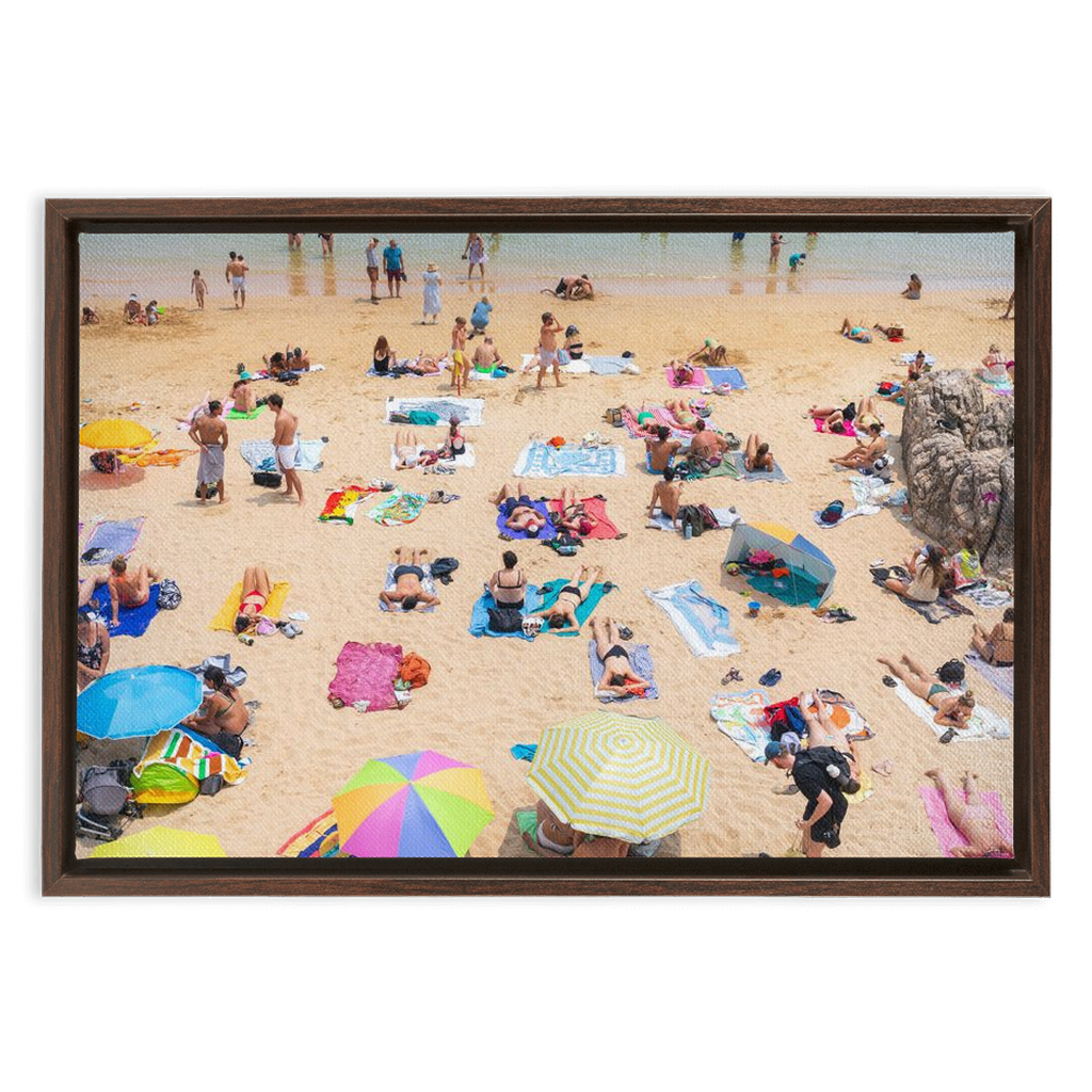 Bright Beach Framed Canvas