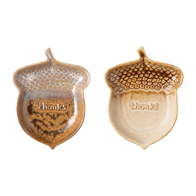 "Thanks" Acorn Dish, in Various Styles