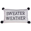 "Sweater Weather" Embroidered Lumbar Pillow