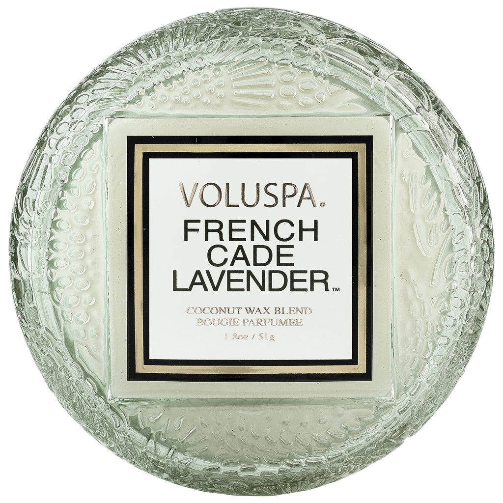 Macaron Candle in French Cade Lavender design by Voluspa