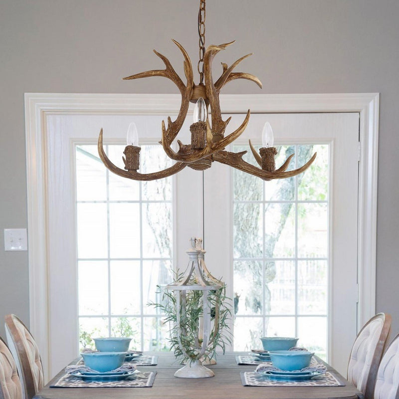 Makani 21.5-Inch Dia Antler Chandelier