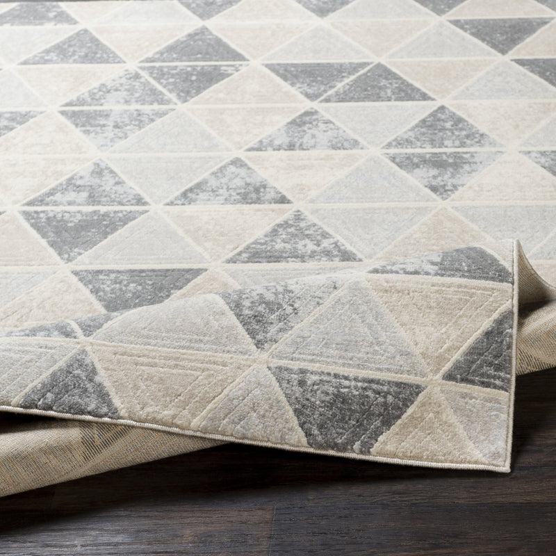 City Rug in Taupe & Light Gray