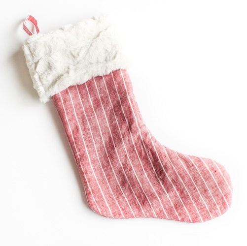 Crimson Stripe Christmas Stocking