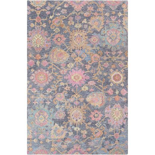 Classic Nouveau Rug in Charcoal & Black