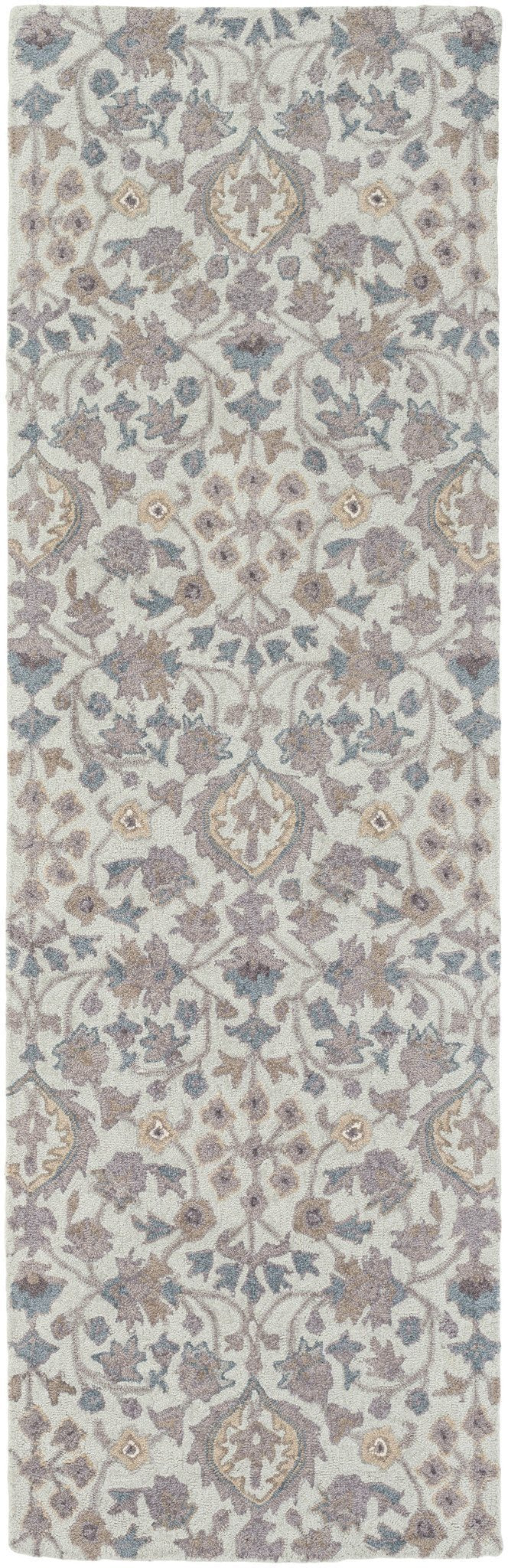 Castille Rug in Light Grey & Blue design by Surya