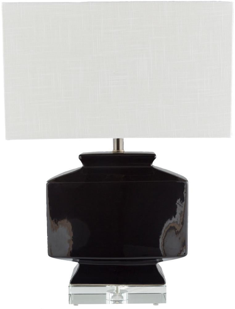 Cutler Table Lamp in Black & Ivory