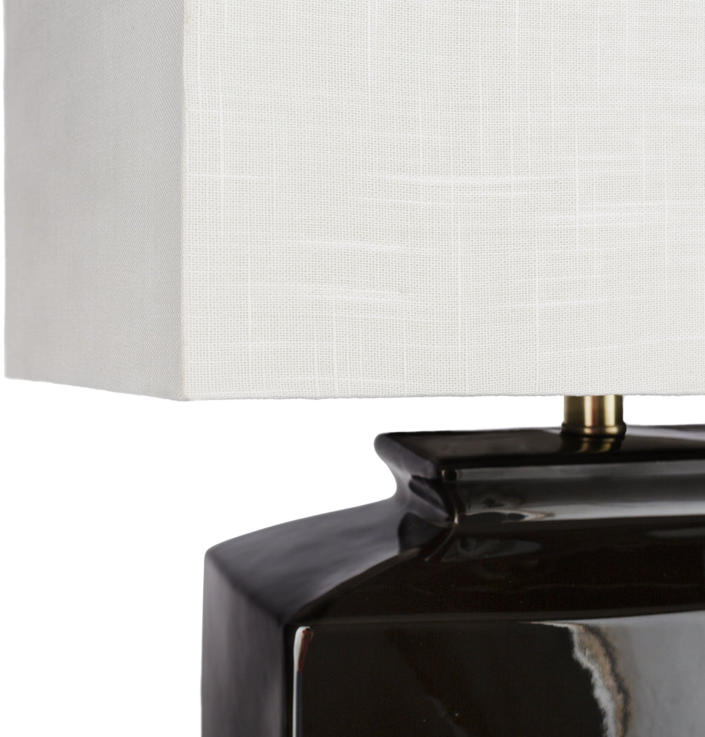 Cutler Table Lamp in Black & Ivory