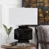 Cutler Table Lamp in Black & Ivory