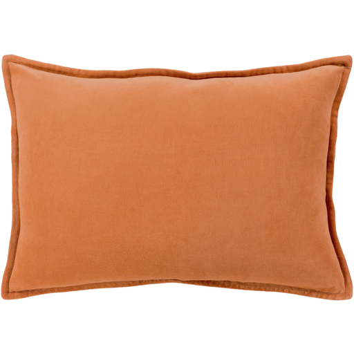 Cotton Velvet Pillow in Burnt Orange