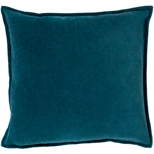 Cotton Velvet Pillow in Teal