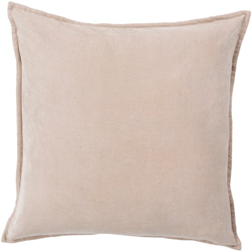 Cotton Velvet Pillow in Taupe