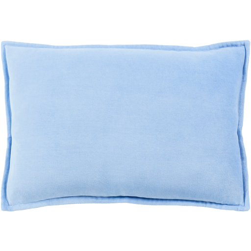 Cotton Velvet Pillow in Bright Blue