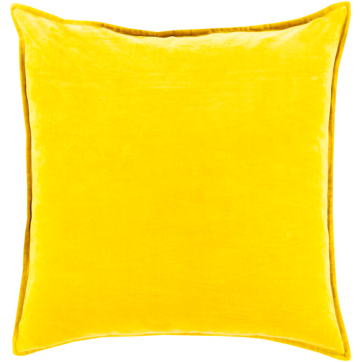 Cotton Velvet Pillow in Mustard