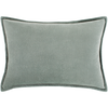 Cotton Velvet Pillow in Sea Foam