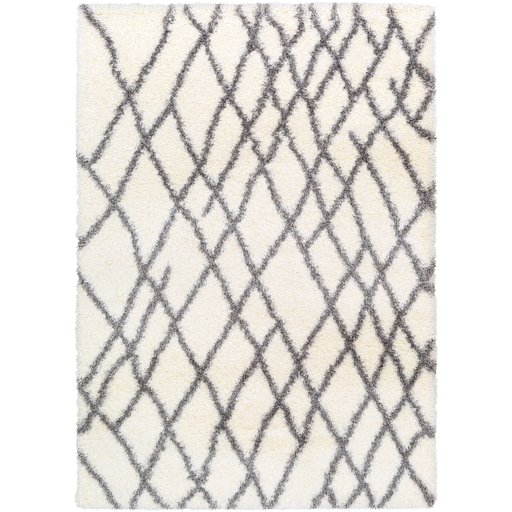 Cloudy Shag Rug in Cream & Medium Gray