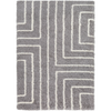 Cloudy Shag Rug in Medium Gray & Cream