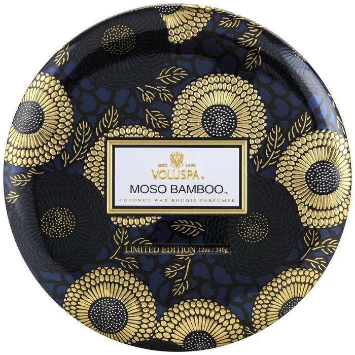 3 Wick Decorative Candle in Moso Bamboo