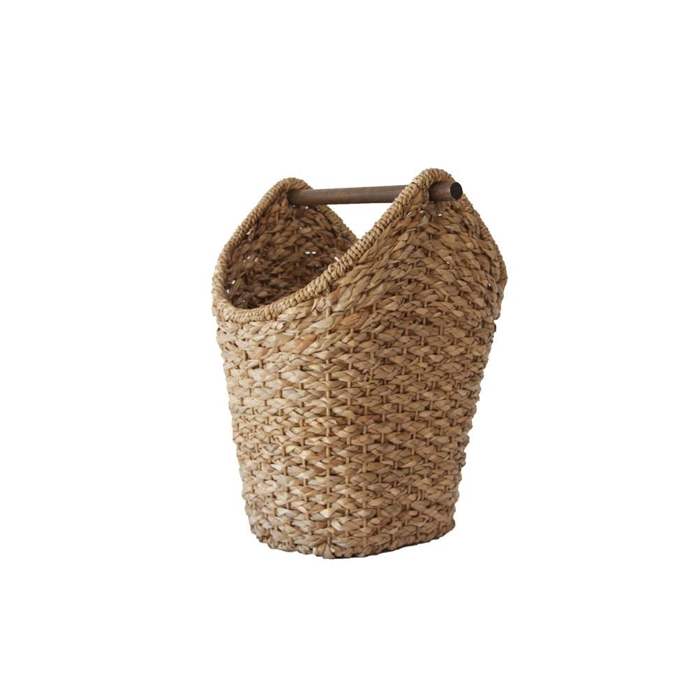 Bankun Braided Oval Tissue Basket with Wood Handle