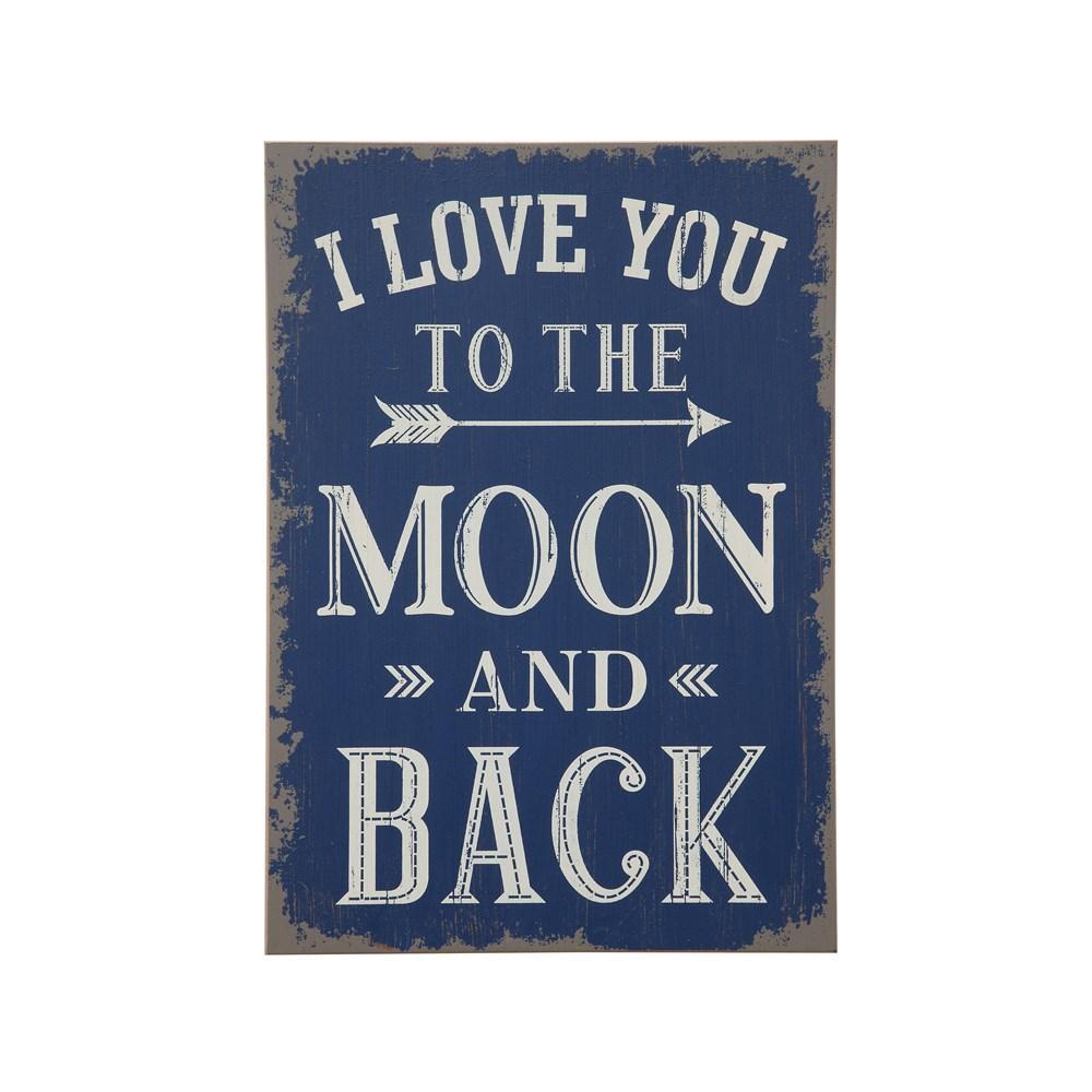 I Love You To The Moon And Back Wall Decor