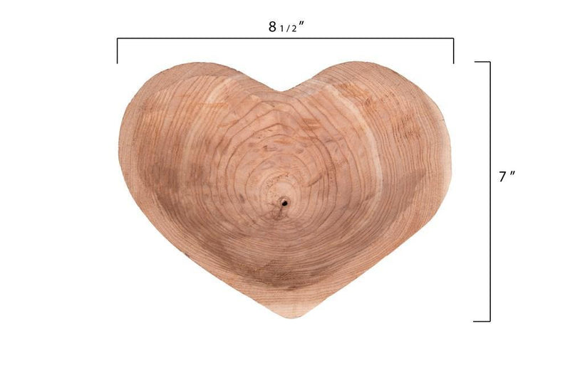 Wooden Decorative Heart Bowl