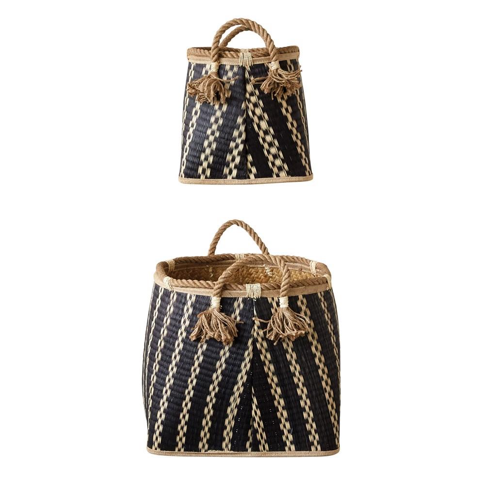 Wicker Basket with Rope Handles Baskets - Set of 2