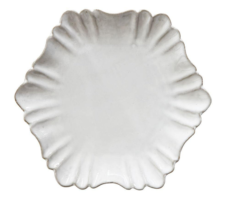 Terra-cotta Scallop Plate in White design by BD Edition