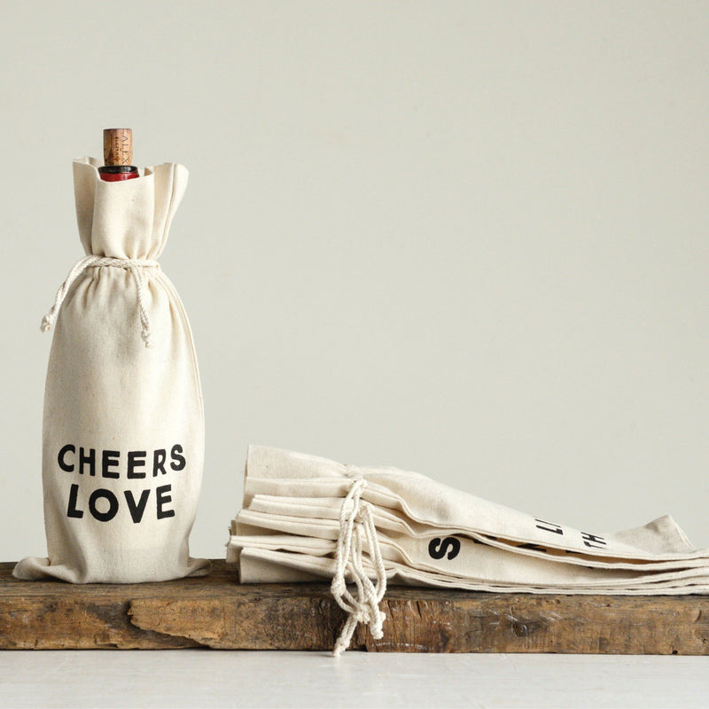 Wine Bag with Saying, in Assorted Styles