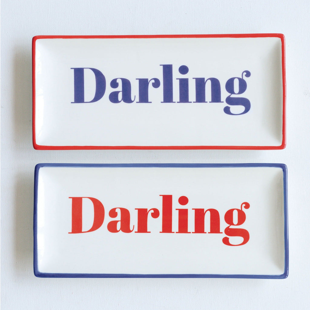 "Darling" Stoneware Plate, 2 Assorted Styles