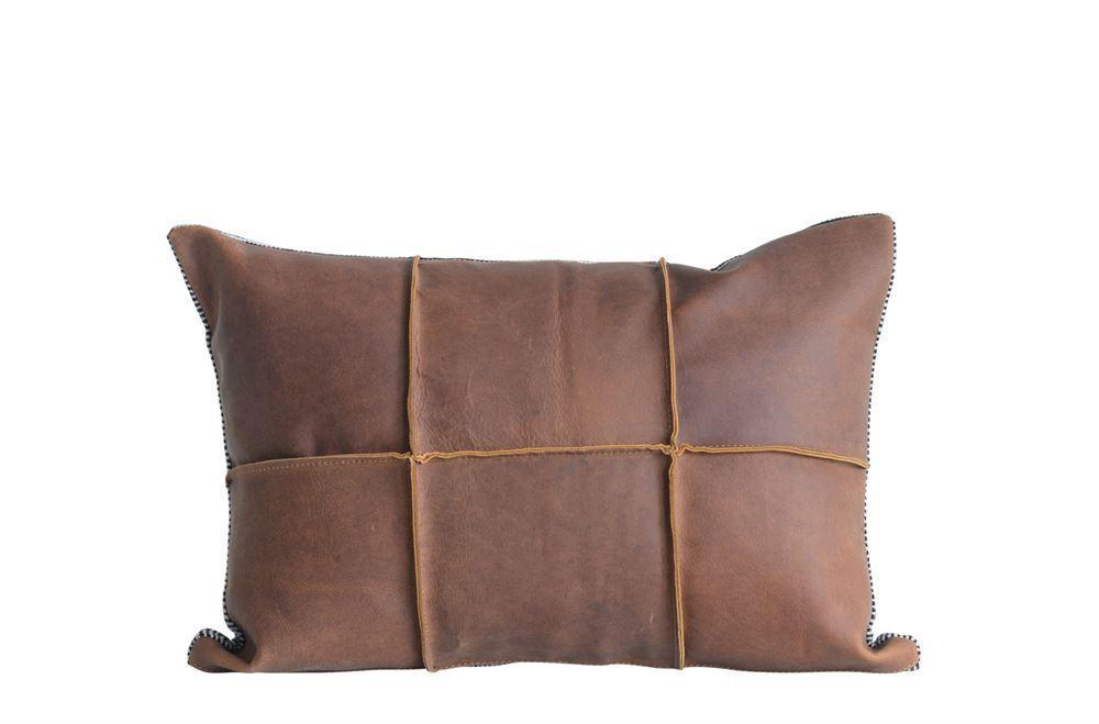 Leather & Felt Pillow design by BD Edition