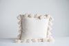 Cream Pillow with Tassles